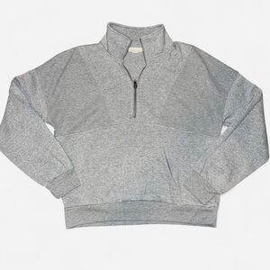 Hippie Rose Grey Quarter Zip Sweatshirt in size MEDIUM